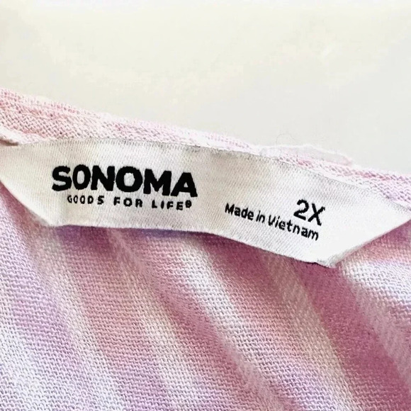 NWT SONOMA Women Sleeveless Pullover Purple Elastic Waist V-Neck Long Dress 2X - Picture 10 of 12